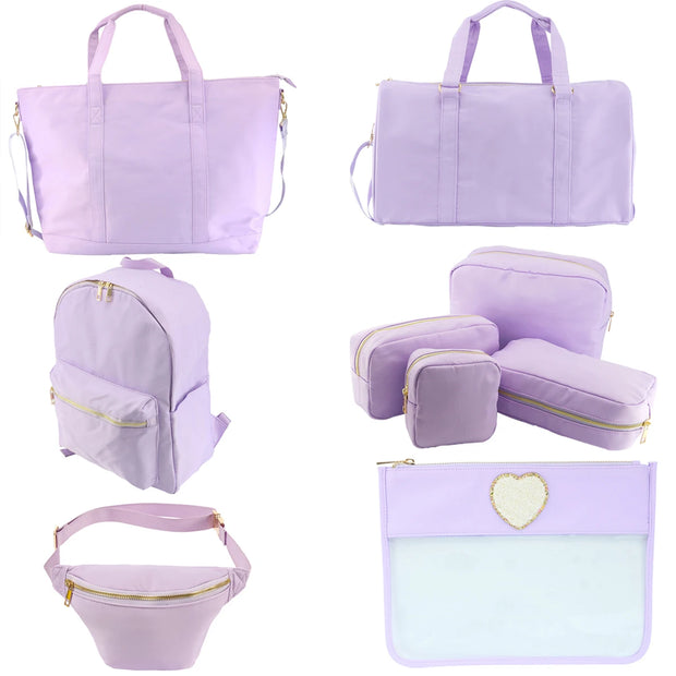 Purple Nylon Waterproof Women's Travel & Cosmetic Storage