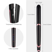 LED Display Hair Straightener & Curler: Infrared Flat Iron