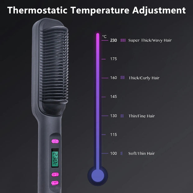 3 In 1 Hair Brush Straight Comb Hot Air Comb Heated  Anti-iron Hair Level Comb Hair Straight Curling Brush Home Essentials