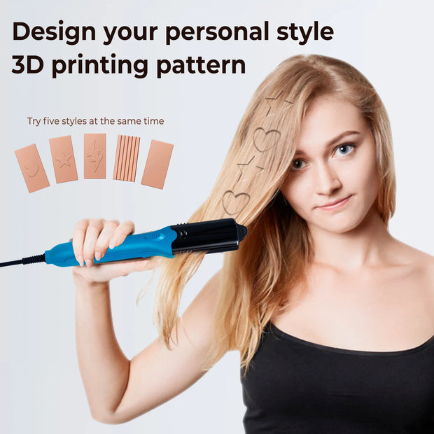 3D Hair Press Flat Iron: Straightener & Curler Wand