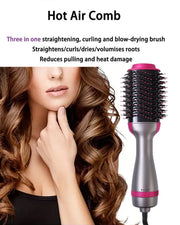 3-in-1 Hot Air Comb: Straighten, Curl & Style