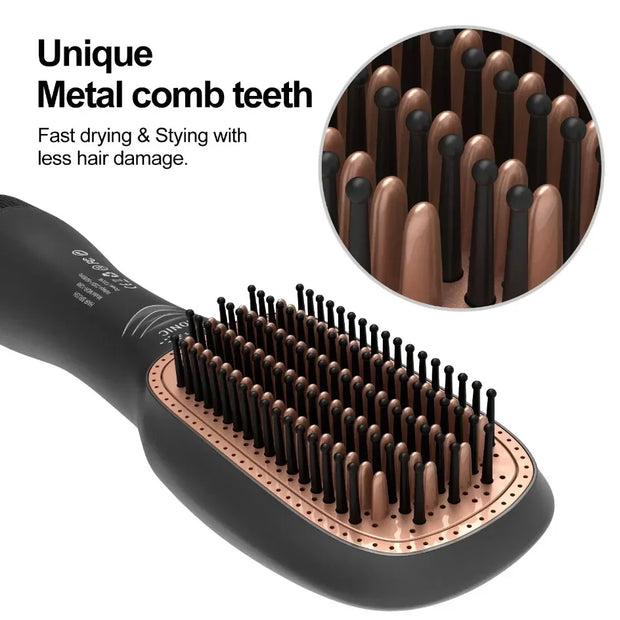 3-in-1 Hot Air Comb: Styling, Straightening & Curling