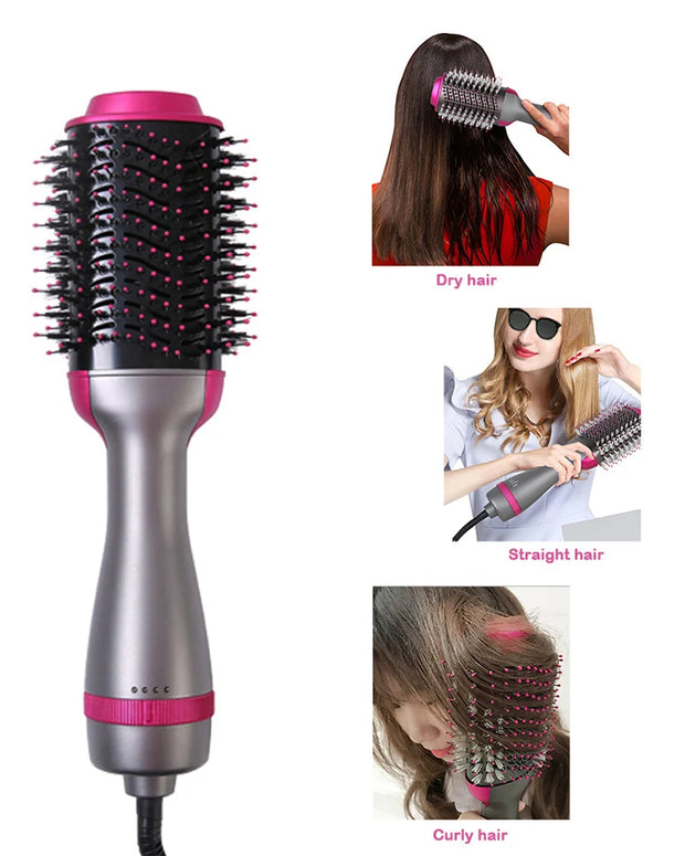 3 In 1 Hot Air Comb Styling Comb for Straight Curly Electric Hot Air Brush Women Heating Comb Hair Straightening Brush