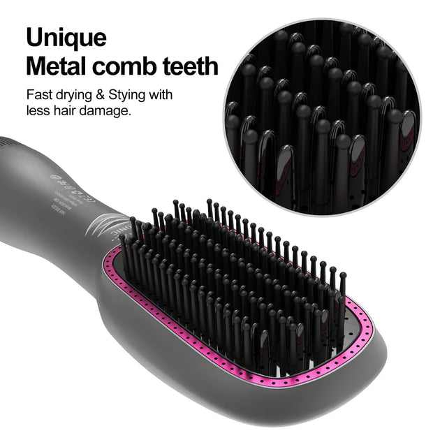 3-in-1 Hot Air Comb: Styling, Straightening & Curling