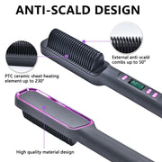 3-in-1 Hot Air Hair Brush: Straighten & Curl