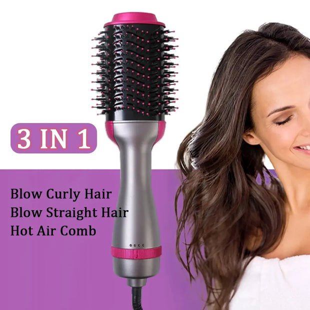 3-in-1 Hot Air Comb: Straighten, Curl & Style