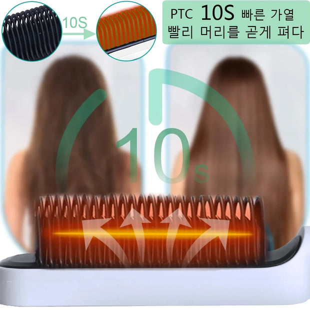 3-in-1 Hot Air Hair Brush: Straighten & Curl