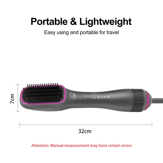 3-in-1 Hot Air Comb: Styling, Straightening & Curling