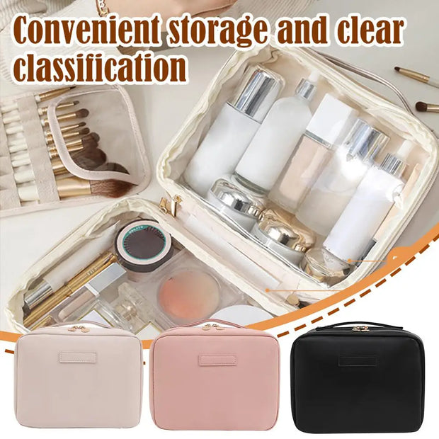 PU Leather Cosmetic Waterproof & Spacious Storage Bag