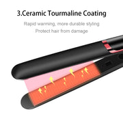 LED Display Hair Straightener & Curler: Infrared Flat Iron