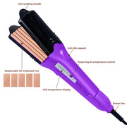 3D Hair Press Flat Iron: Straightener & Curler Wand