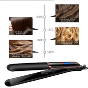 LED Display Professional Hair Straightener Curler Hair Flat Iron Negative Ion Infrared Hair Straighting Curling Iron Corrugation