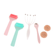 6pcs/set Facial Beauty Massage Ice Roller Five-claw Head Massager Eye Cream Stick Skin Care Gift Makeup Tool