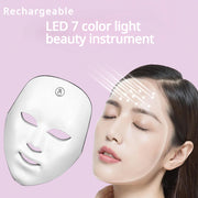 7-Color LED Light Mask: Rechargeable Skin Care Device