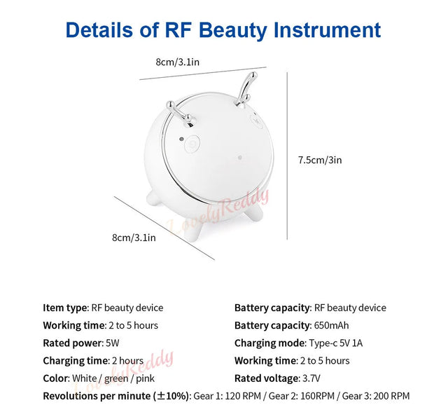 EMS Facial Massager: RF LED Therapy & Skin Tightening