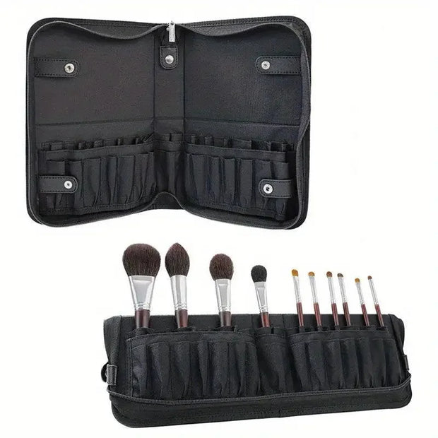 29-Slot Makeup Brush Holder: Waterproof Travel Organizer