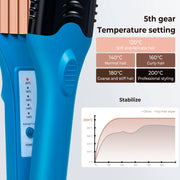 3D Hair Press Flat Iron: Straightener & Curler Wand