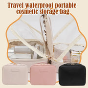 PU Leather Cosmetic Waterproof & Spacious Storage Bag