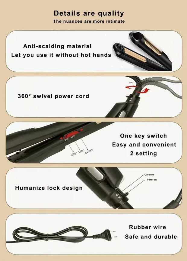 Automatic Hair Curler: Professional Corrugation Flat Iron