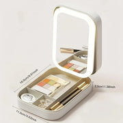 Portable LED Makeup Storage Lighted Mirror Bag