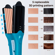 3D Hair Press Flat Iron: Straightener & Curler Wand