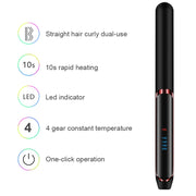 LED Display Hair Straightener & Curler: Infrared Flat Iron