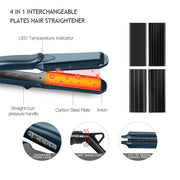 4-in-1 Interchangeable Hair Straightener & Curler