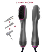 3-in-1 Hot Air Comb: Styling, Straightening & Curling