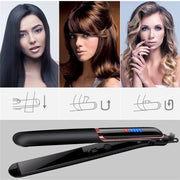 LED Display Professional Hair Straightener Curler Hair Flat Iron Negative Ion Infrared Hair Straighting Curling Iron Corrugation