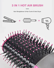 3 In 1 Hot Air Comb Styling Comb  Straight Curly  Hot Air Brush Women Heating Comb Hair Straightening Brush