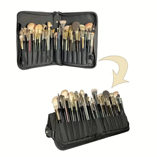 29-Slot Makeup Brush Holder: Waterproof Travel Organizer